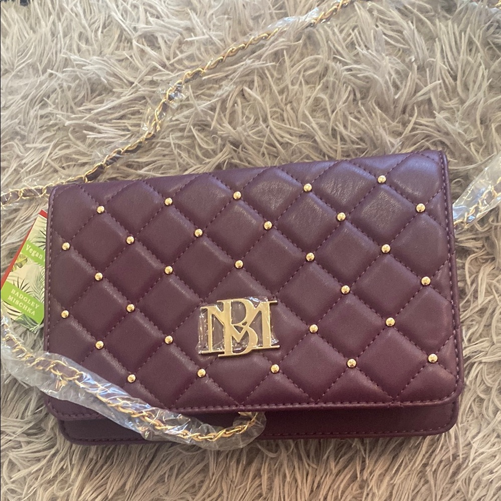 Quilted Purple Crossbody Bag